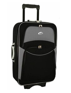 Rogal Šedo-černý látkový cestovní kufr "Standard" - vel. M, L, XL