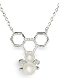 Tiniana Stříbrný náhrdelník s pravou říční perlou Beathag