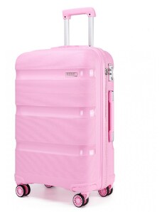 Konofactory Růžový prémiový plastový kufr s TSA zámkem "Majesty" - vel. M, L, XL
