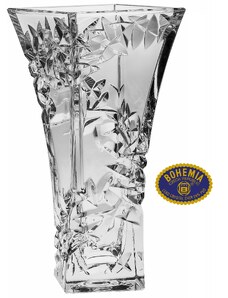SkloBižuterie Skleněná váza 29cm - křišťálové sklo Bohemia Crystal