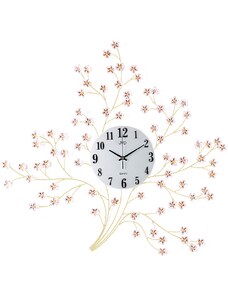 SkloBižuterie-H Nástěnné hodiny květina zlaté