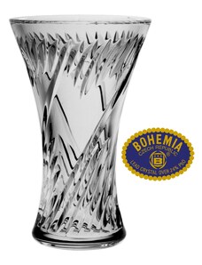SkloBižuterie Skleněná váza 19,5cm - křišťálové sklo Bohemia Crystal