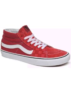 Boty Vans SK8-Mid deboss checkerboard pompeian red/true white