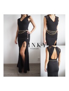 Linky Fashion Černé večerní šaty - Jane