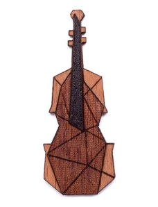 BeWooden Dřevěná brož Violin Brooch