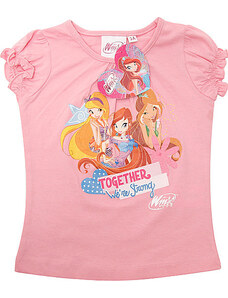 BASIC WINX CLUB DÍVČÍ RŮŽOVÉ TRIČKO TOGETHER Růžová