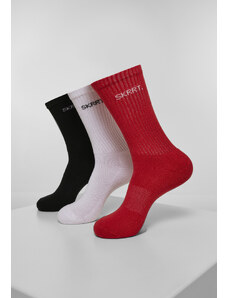 MT Accessoires SKRRT. Ponožky 3-Pack červená/bílá/černá