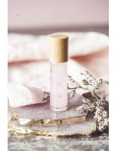 YogaDay Krystalový aroma roller POZITIVNÍ ENERGIE s růženínem