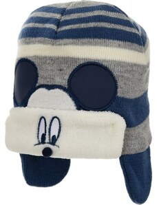 DISNEY Mickey Mouse modrošedá zimní čepice Modrá