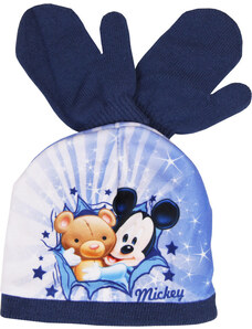 DISNEY Mickey Mouse tmavě modrý zimní set Tmavě modrá