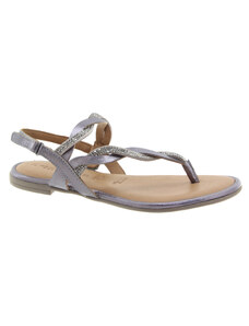 TAMARIS Dámské kožené sandálky pewter 1-28156-24-915-255