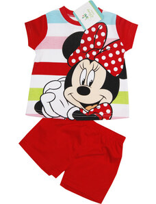 DISNEY MINNIE DÍVČÍ ČERVENÝ LETNÍ SET TRIČKO + KRAŤASY Červená