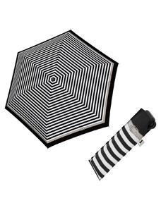 Doppler Mini Slim Carbonsteel DELIGHT - dámský plochý skládací deštník černá