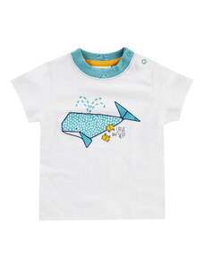 Jacky Kojenecké tričko Moře a velryba bílé