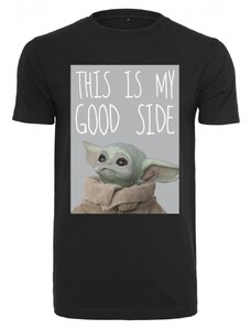 URBAN CLASSICS Tričko Star Wars Baby Yoda Good Side Tee - black