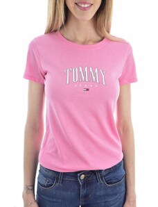 Tommy Hilfiger Dámské triko Tommy Jeans růžové SCRIPT TEE
