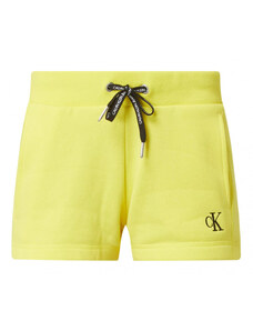 Calvin Klein dámské žluté kraťasy EMBROIDERY REGULAR SHORT