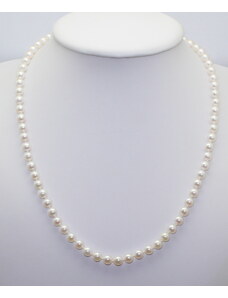 náhrdelník z mořských perel 5-5,5 mm se zlatým uzávěrem