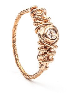 Hana Polívková Zásnubní prsten tordovaný z růžového zlata od Hany Polívkové