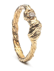 Hana Polívková Zásnubní prsten tordovaný ze žlutého zlata od Hany Polívkové