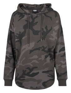 UC Ladies Dámská oversized camo s kapucí tmavé camo