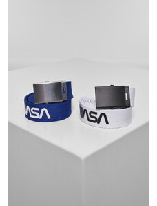 MT Accessoires NASA Belt 2-Pack extra long blue/wht