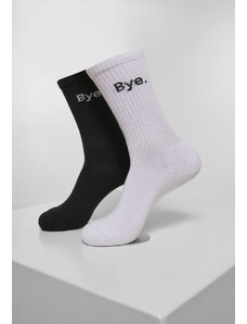 MT Accessoires HI - Bye Socks krátké 2-balení černo/bílé