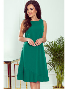 NUMOCO Elegantní zelené šaty ANDREA Tmavě zelená