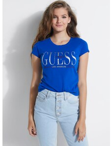 GUESS tričko Modern Logo Tee modré, 12755-XS