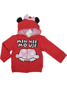 DISNEY Minnie Mouse červená mikina s kapucí