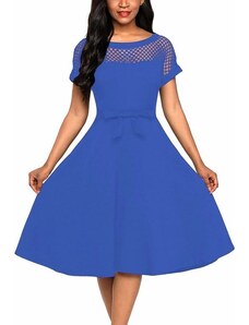Beangel Stylové dámské šaty Evelyn - modré