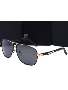 Beangel Polarizační sluneční brýle pilotky Luxury - zlaté černé