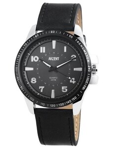 Beangel Stylové pánské hodinky Akzent - černé