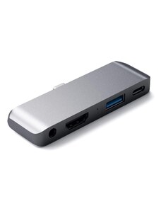 Redukce / adaptér - Satechi, Aluminium USB-C Mobile Pro Hub Gray