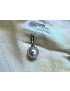 zlatý přívěsek se sladkovodní perlou kulatou 7-7,5 mm