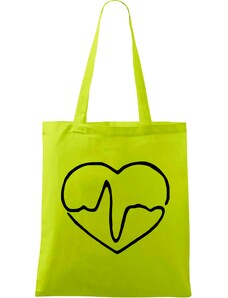 Roni Syvin + Adler/Malfini Ručně malovaná menší plátěná taška - Doktorské Srdce