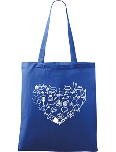 Roni Syvin + Adler/Malfini Ručně malovaná menší plátěná taška - Chemikovo Srdce