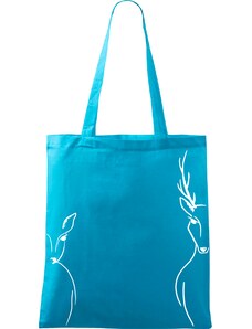 Roni Syvin + Adler/Malfini Ručně malovaná menší plátěná taška - Srnka & Jelen - Na bocích