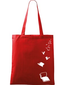 Roni Syvin + Adler/Malfini Ručně malovaná menší plátěná taška - Knihy - Létající - 1