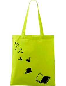 Roni Syvin + Adler/Malfini Ručně malovaná menší plátěná taška - Knihy - Létající - 2