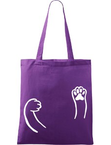 Roni Syvin + Adler/Malfini Ručně malovaná menší plátěná taška - Kočičí packy