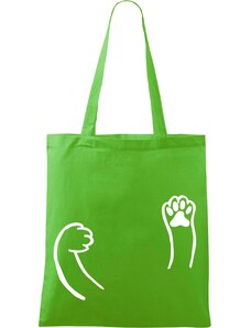 Roni Syvin + Adler/Malfini Ručně malovaná menší plátěná taška - Kočičí packy