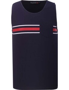 MARINE - Pánské bavlněné triko bez rukávů, Námoř. Modrá
