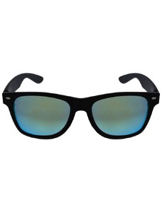 GIIL Černé hranaté brýle s modrými skly