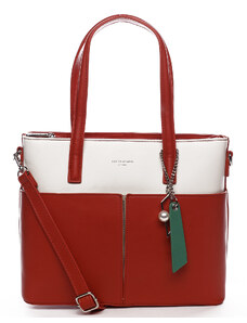 David Jones Luxusní kabelka větší velikosti Tamara, červená