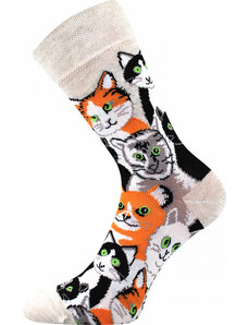 LONKA Barevné ponožky kočky
