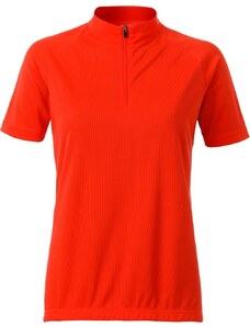 James & Nicholson Dámské cyklistické triko s krátkým rukávem (JN511) Zářivá oranžová XS