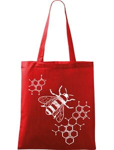 Roni Syvin + Adler/Malfini Ručně malovaná menší plátěná taška - Včela - S plástvemi