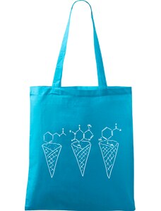 Roni Syvin + Adler/Malfini Ručně malovaná menší plátěná taška - Zmrzliny - Jahoda, čokoláda a vanilka
