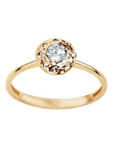 Staviori Zlatý dámský prsten se zirkony žluté zlato Au 0,585 - PZC5862
